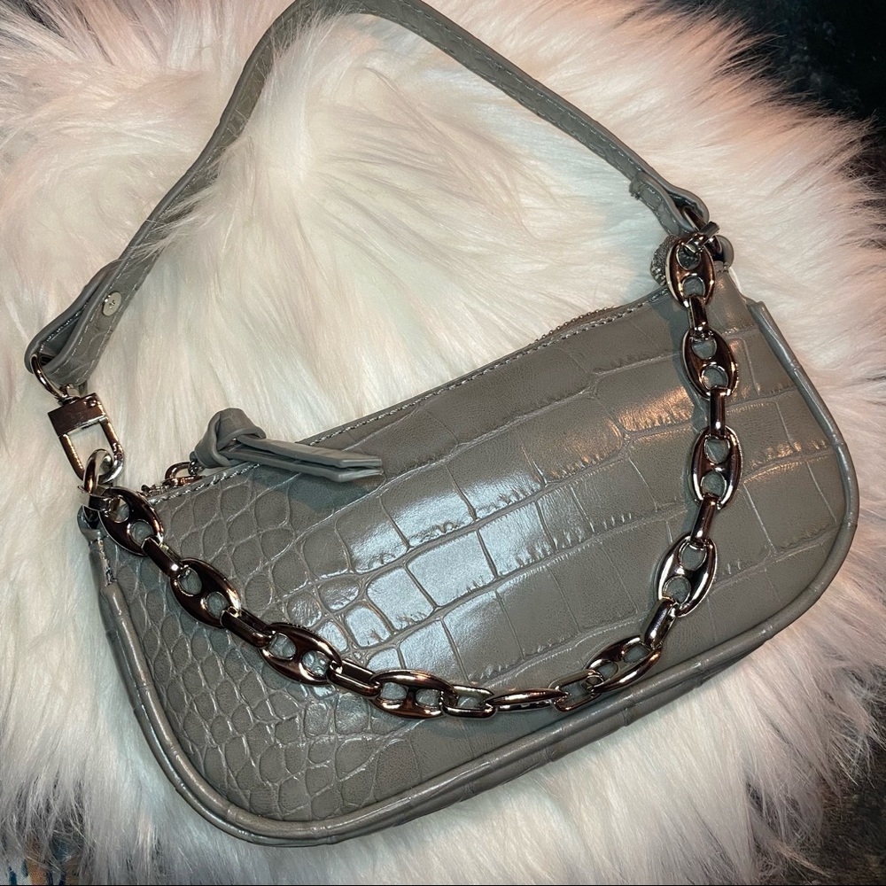 Faux Croc Leather Purse